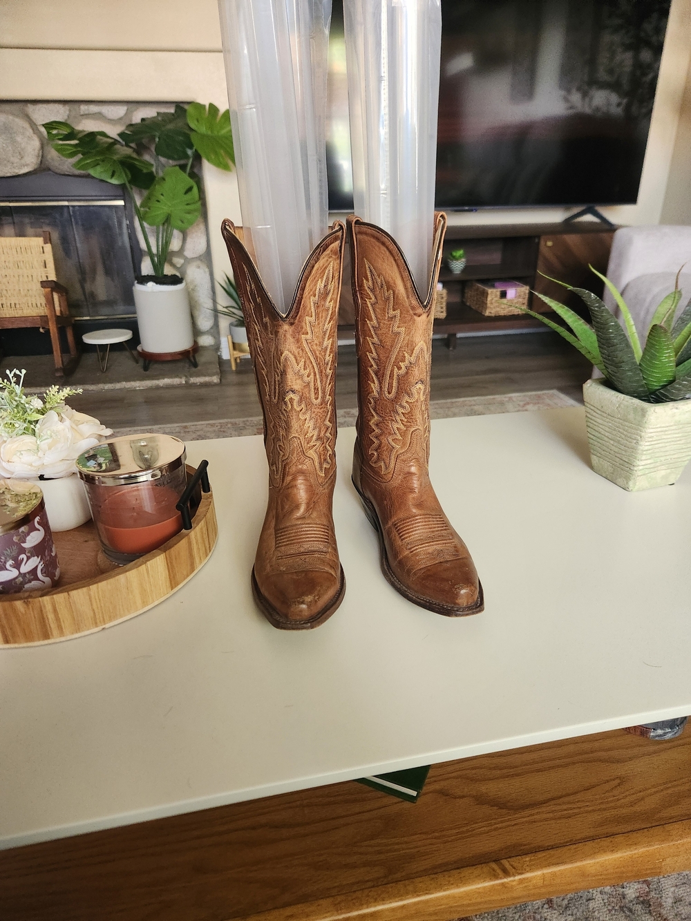 Old West Leather Wome S Boots Size 6.5
